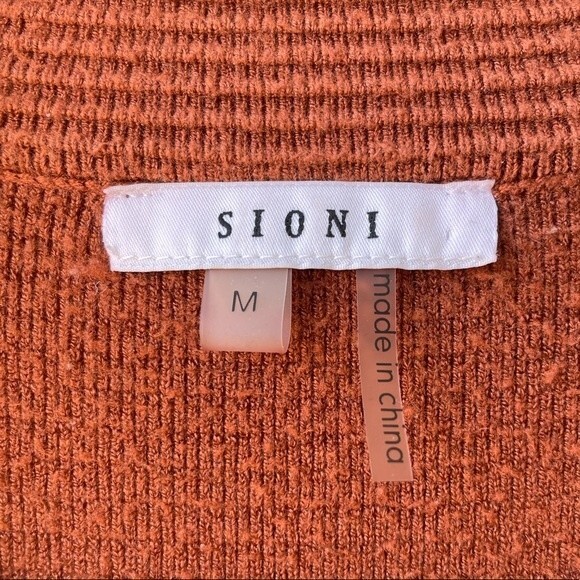 Sioni Burnt Orange Pocket Cardigan Size M - Picture 5 of 6